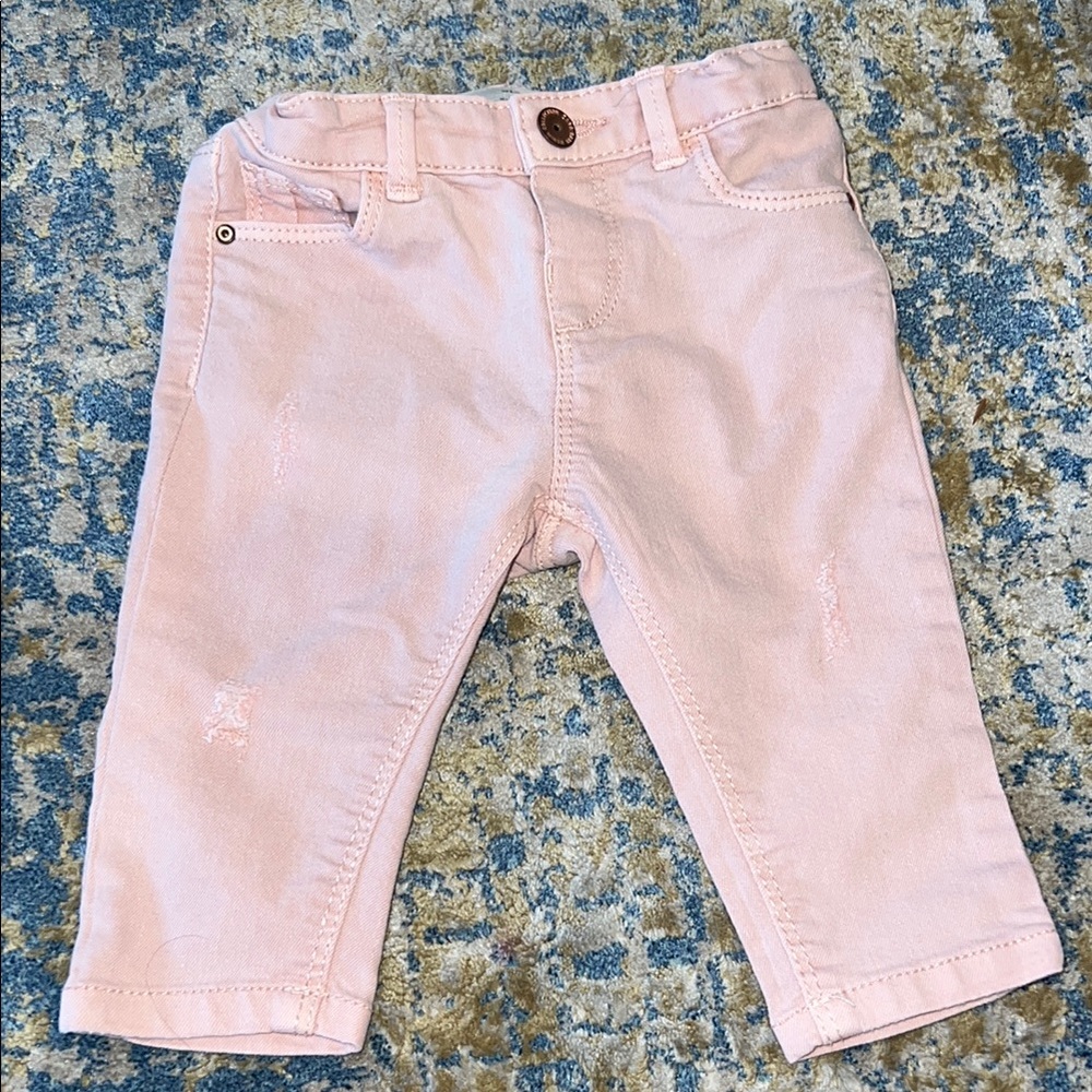 Zara Baby Girls Pink Jeans